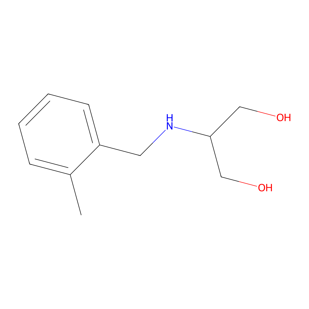 2-{[(2-Methylphenyl)methyl]amino}propane-1,3-diol molecular structure, CAS 1497248-81-3