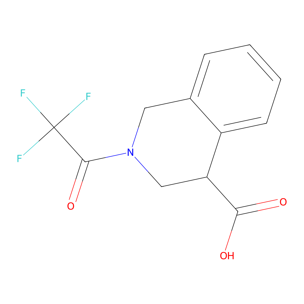 2-(Trifluoroacetyl)-1,2,3,4-tetrahydroisoquinoline-4-carboxylic acid molecular structure, CAS 1497257-84-7