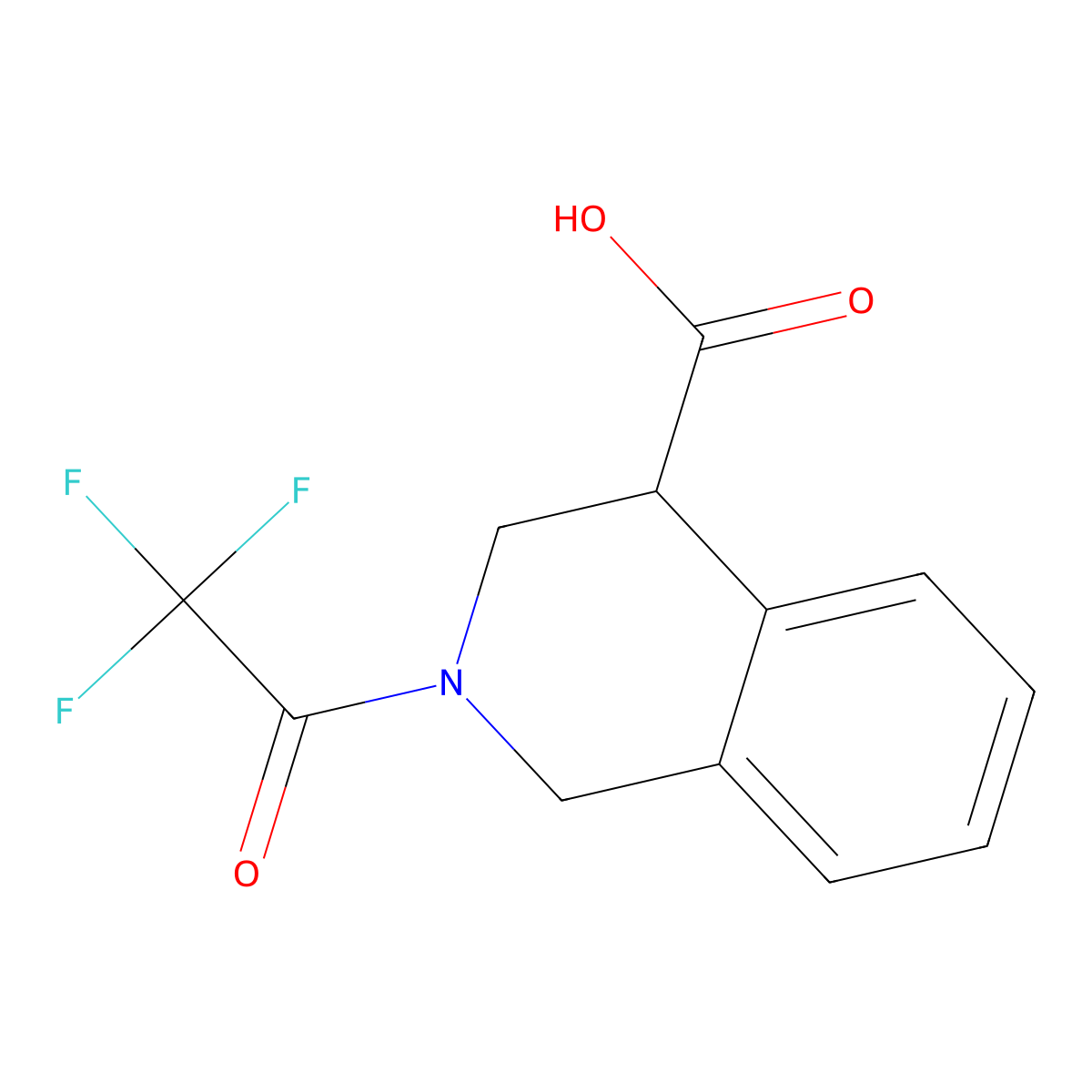 2-(Trifluoroacetyl)-1,2,3,4-tetrahydroisoquinoline-4-carboxylic acid molecular structure, CAS 1497257-84-7