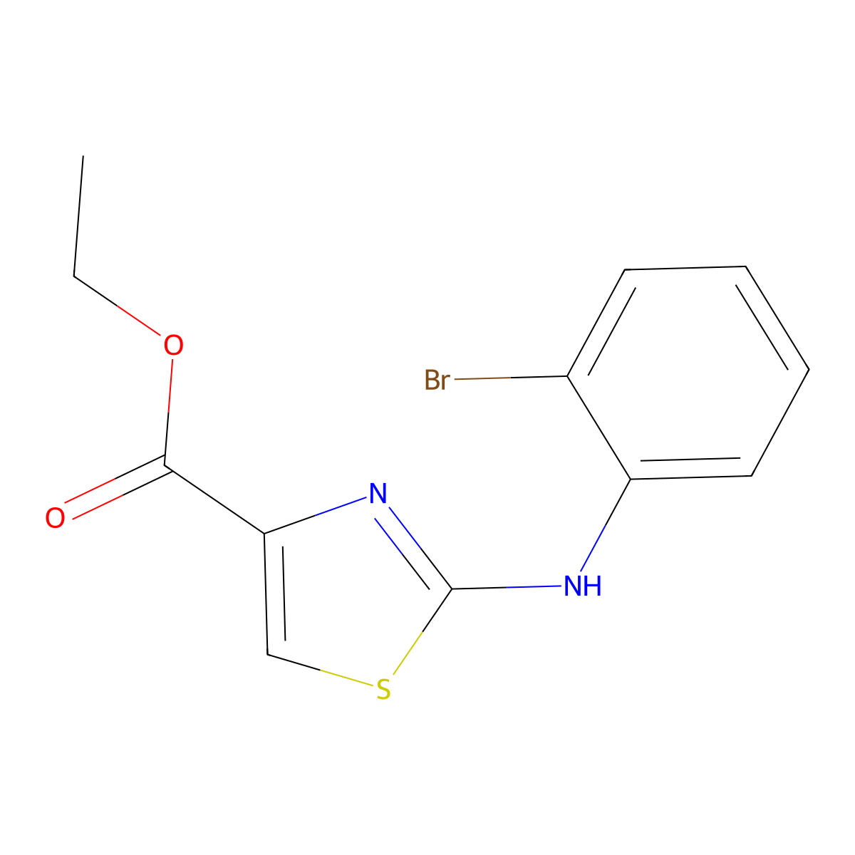 2-(2-Bromoanilino)thiazole-4-carboxylic acid ethyl ester molecular structure, CAS 1497270-86-6