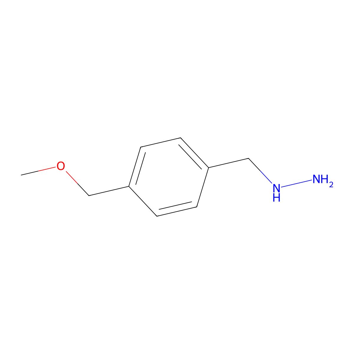 (4-(Methoxymethyl)benzyl)hydrazine molecular structure, CAS 1497273-61-6