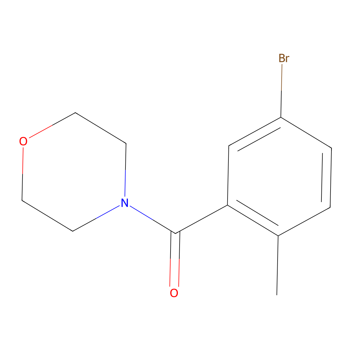 (5-Bromo-2-methyl-phenyl)-morpholin-4-yl-methanone molecular structure, CAS 1497289-88-9