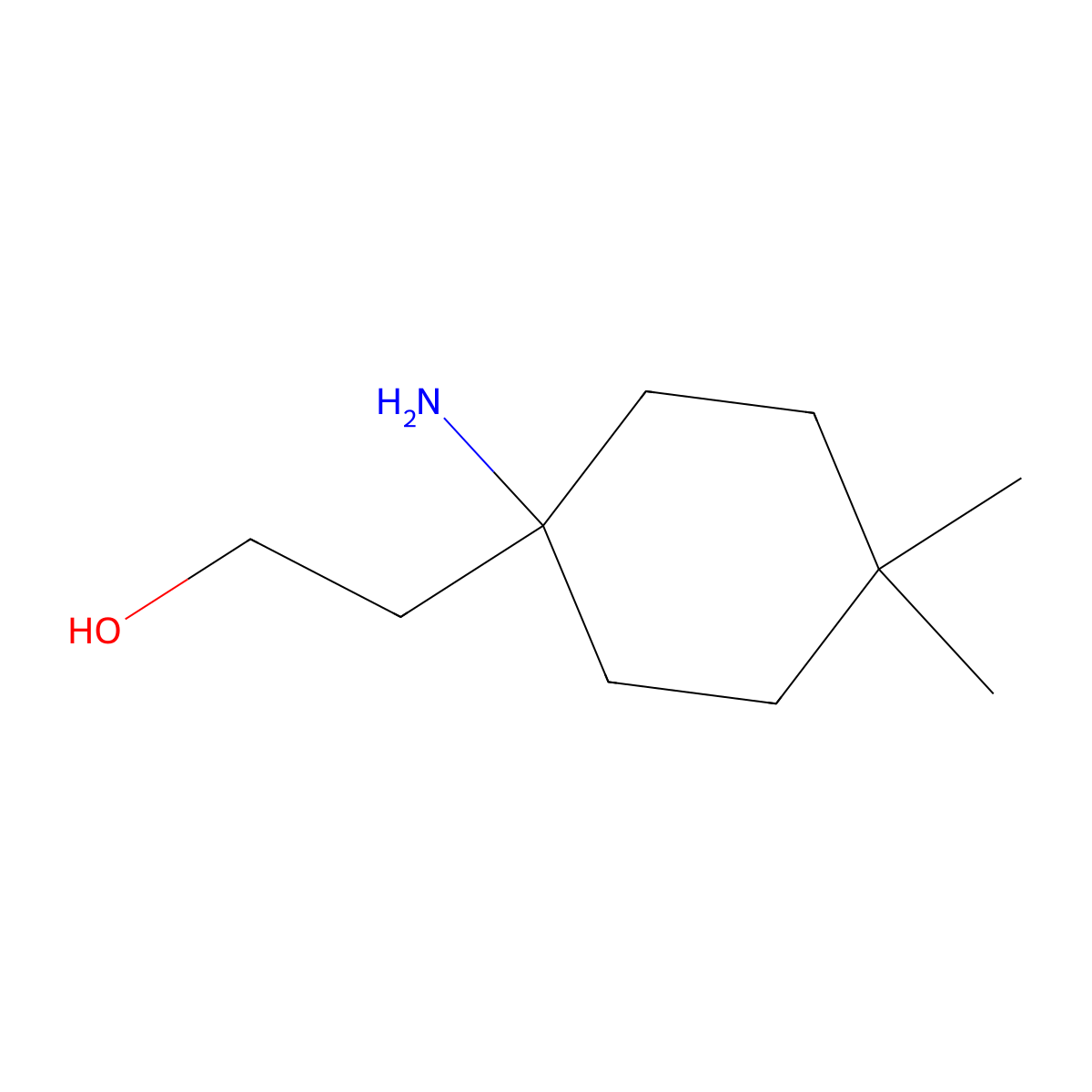 2-(1-Amino-4,4-dimethylcyclohexyl)ethan-1-ol molecular structure, CAS 1497289-92-5