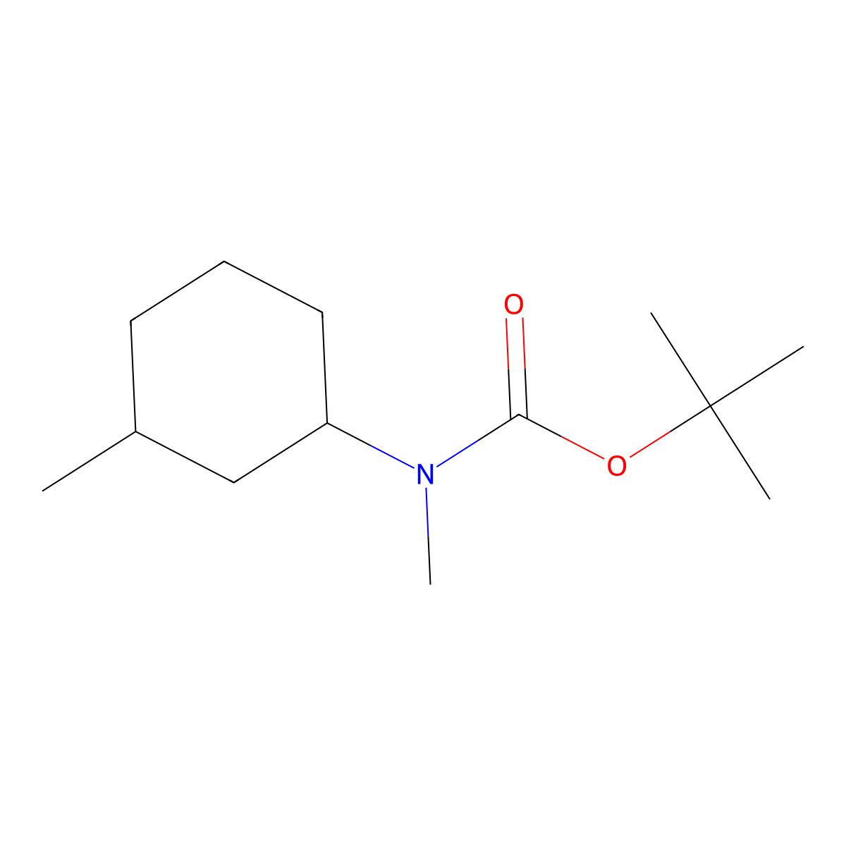 tert-butyl N-methyl-N-(3-methylcyclohexyl)carbamate molecular structure, CAS 1497292-24-6