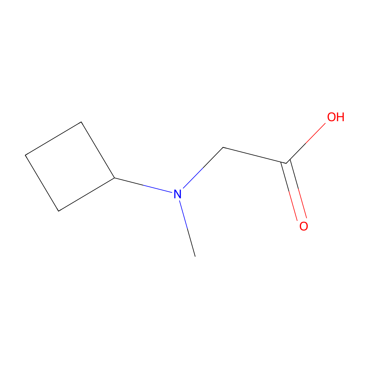 2-[Cyclobutyl(methyl)amino]acetic acid molecular structure, CAS 1497315-37-3