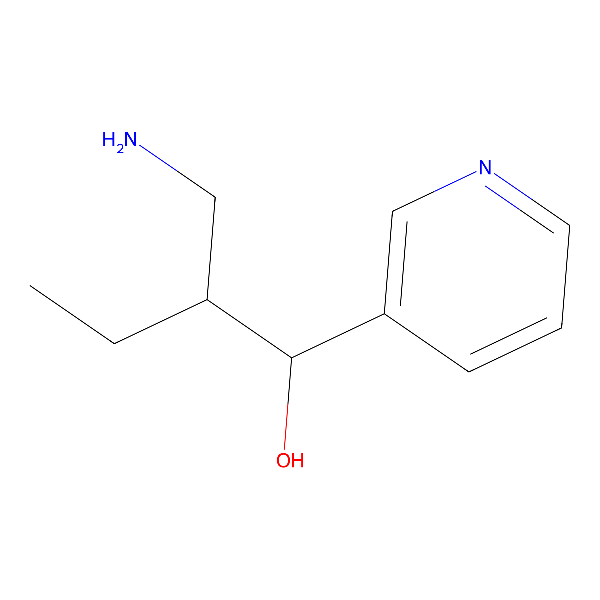 2-(Aminomethyl)-1-(pyridin-3-yl)butan-1-ol molecular structure, CAS 1497316-61-6