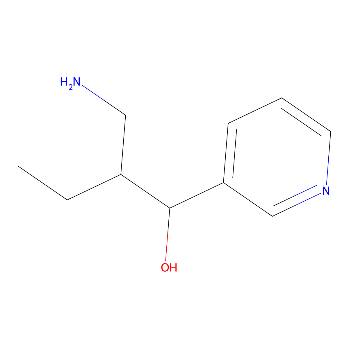 2-(Aminomethyl)-1-(pyridin-3-yl)butan-1-ol molecular structure, CAS 1497316-61-6
