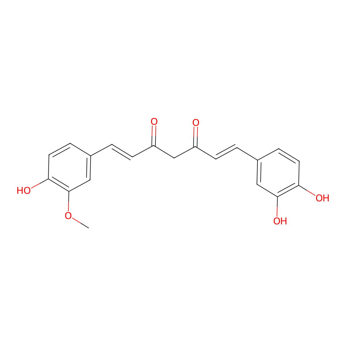 Demethylcurcumin molecular structure, CAS 149732-51-4