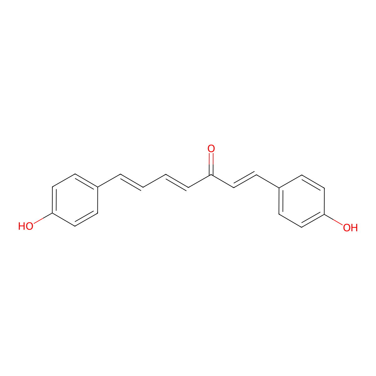 1,7-Bis(4-Hydroxyphenyl)-1,4,6-Heptatrien-3-One molecular structure, CAS 149732-52-5