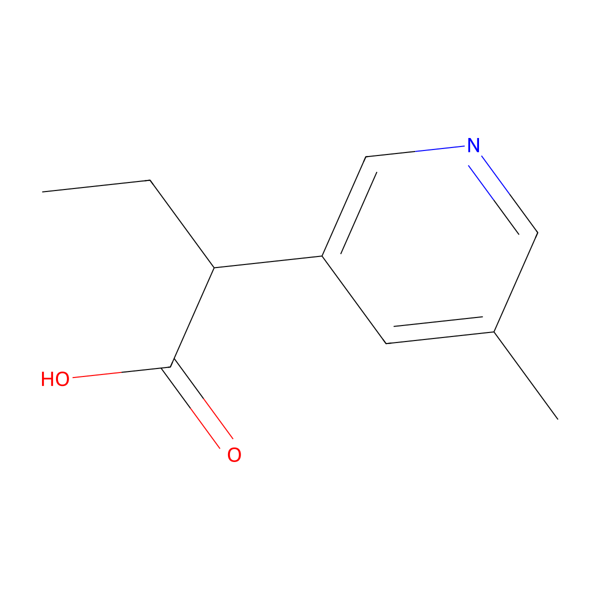 2-(5-Methylpyridin-3-yl)butanoic acid molecular structure, CAS 1497340-92-7