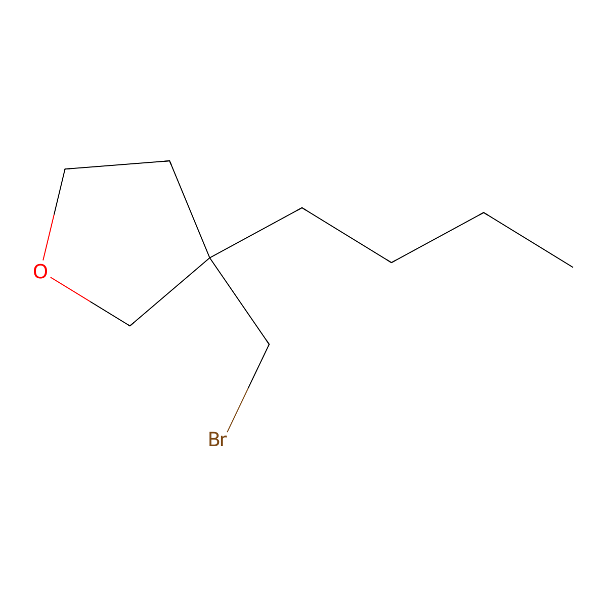 3-(Bromomethyl)-3-butyloxolane molecular structure, CAS 1497361-35-9