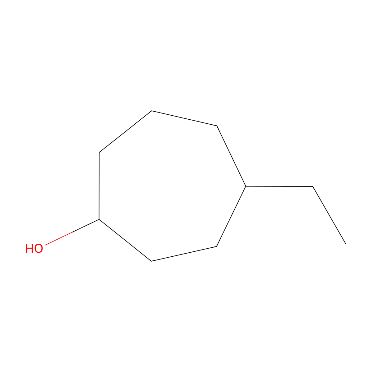 4-Ethylcycloheptan-1-ol molecular structure, CAS 1497373-97-3