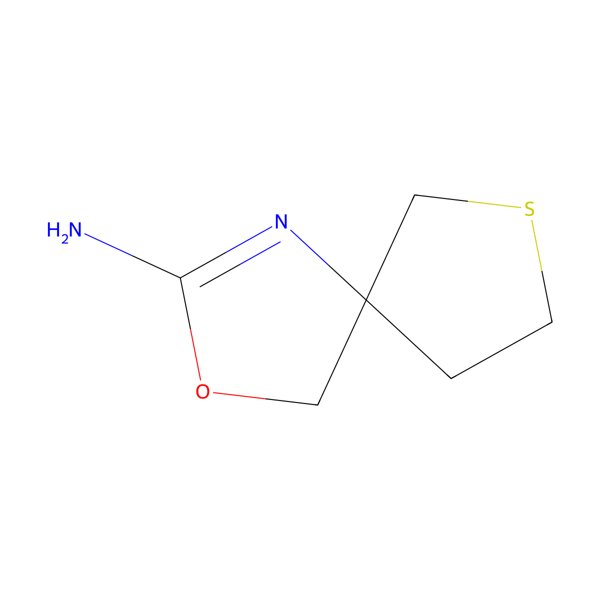 3-Oxa-7-thia-1-azaspiro[4.4]non-1-en-2-amine molecular structure, CAS 1497380-52-5