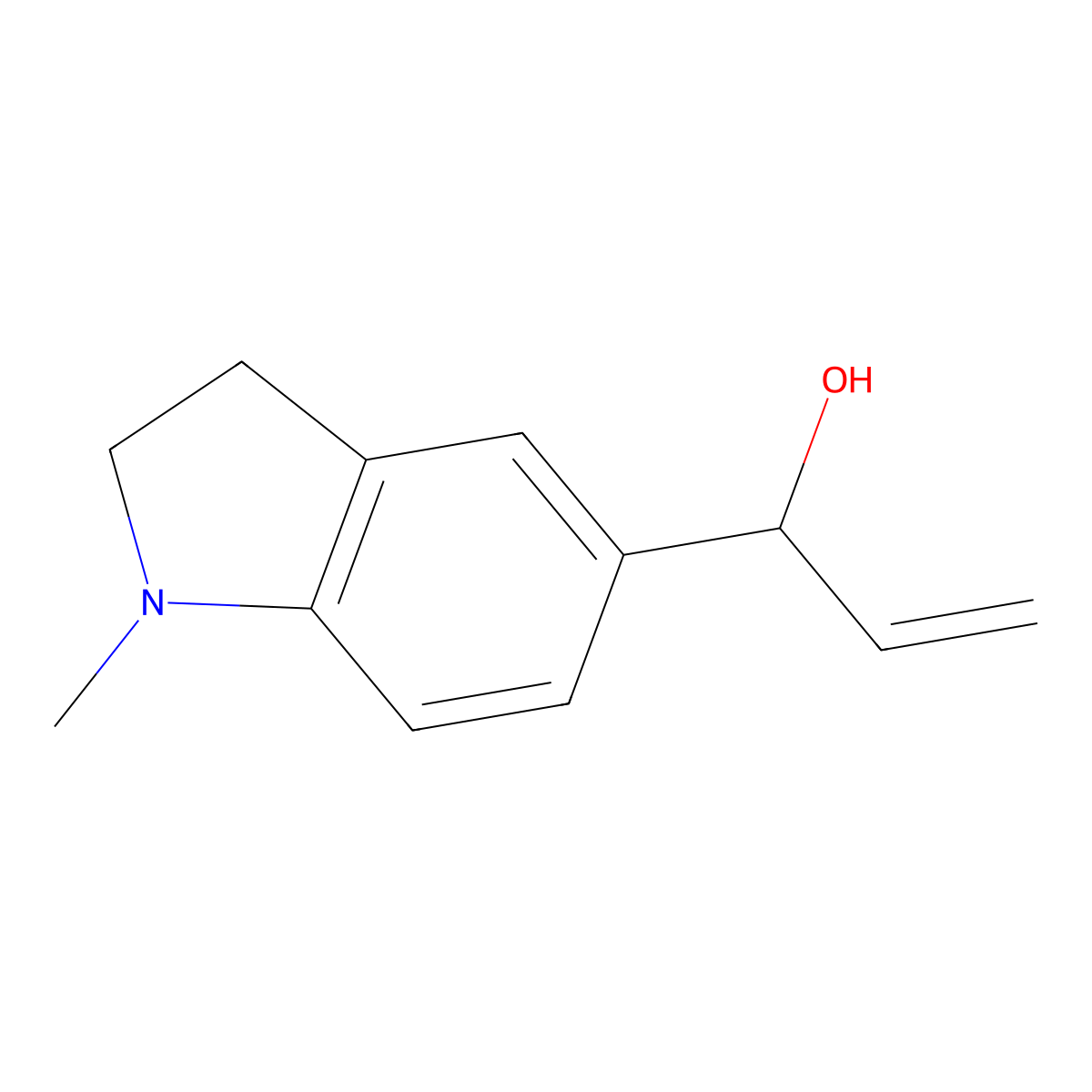 1-(1-Methylindolin-5-yl)prop-2-en-1-ol molecular structure, CAS 1497389-64-6