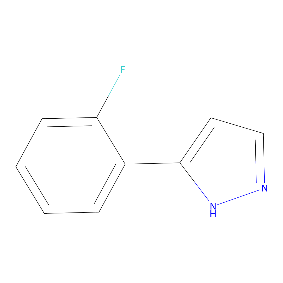 3-(2-Fluorophenyl)-1H-pyrazole molecular structure, CAS 149739-32-2