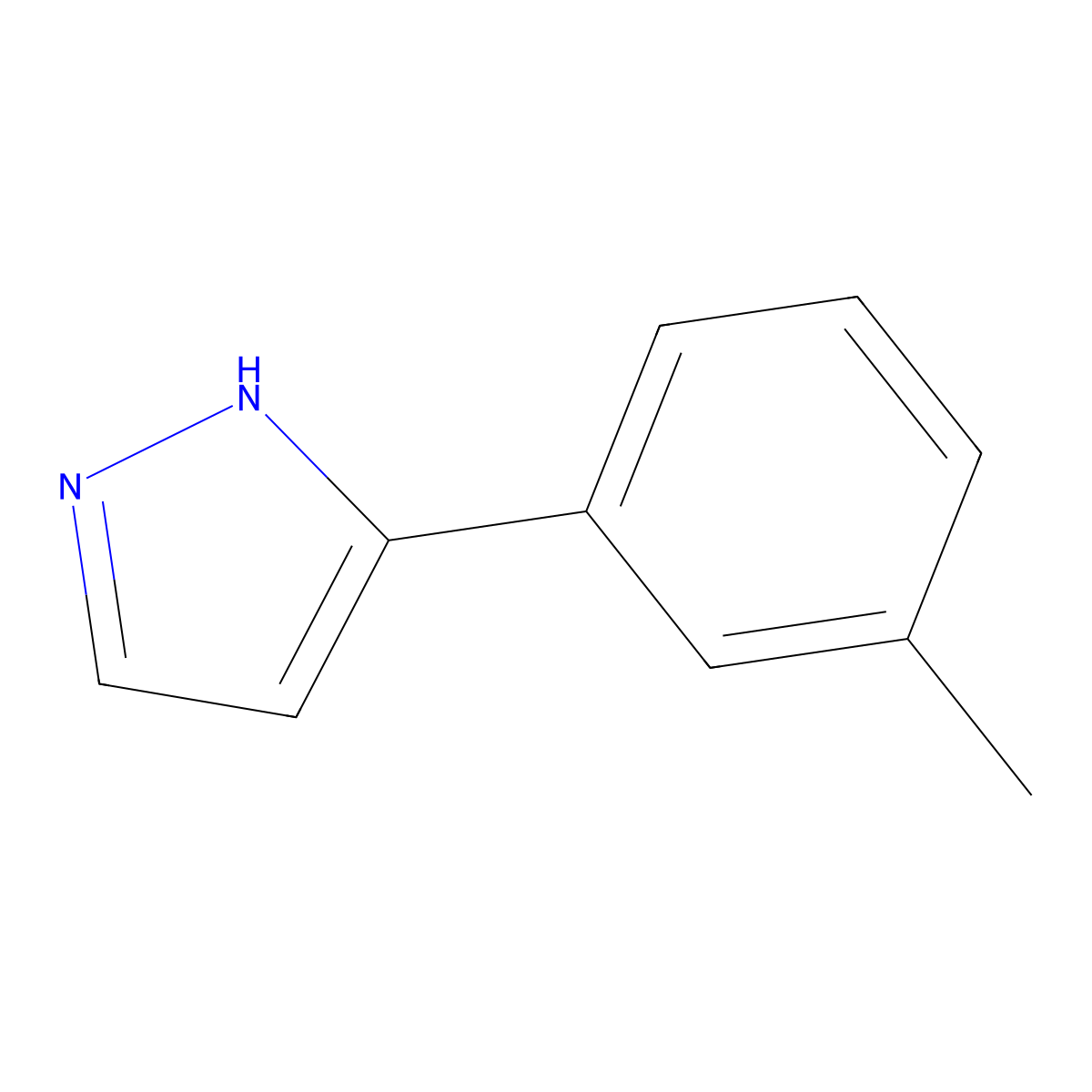 3-(m-Tolyl)-1H-pyrazole molecular structure, CAS 149739-36-6