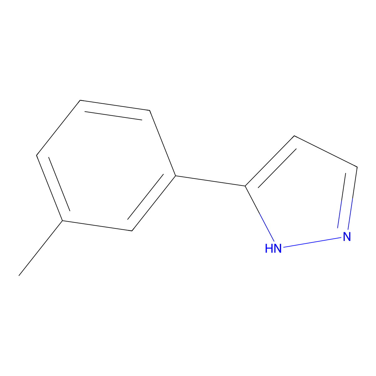 3-(m-Tolyl)-1H-pyrazole molecular structure, CAS 149739-36-6