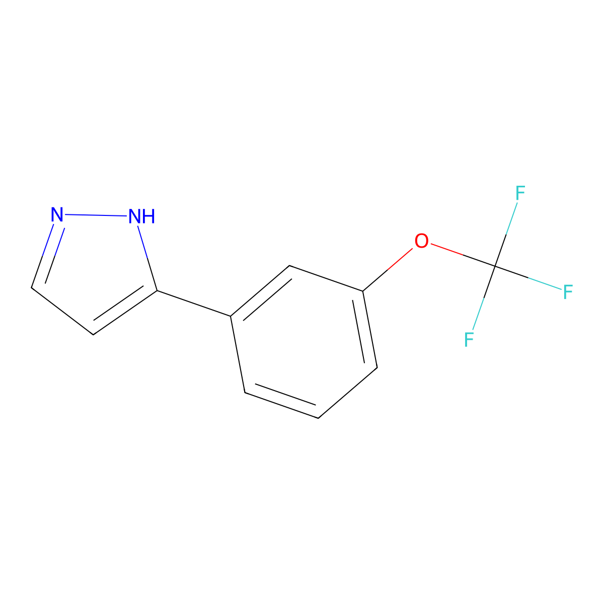 3-[3-(trifluoromethoxy)phenyl]-1H-pyrazole molecular structure, CAS 149739-45-7