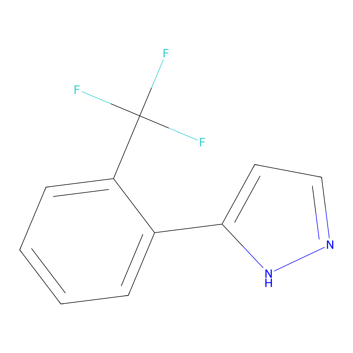 3-[2-(Trifluoromethyl)phenyl]-1H-pyrazole molecular structure, CAS 149739-52-6