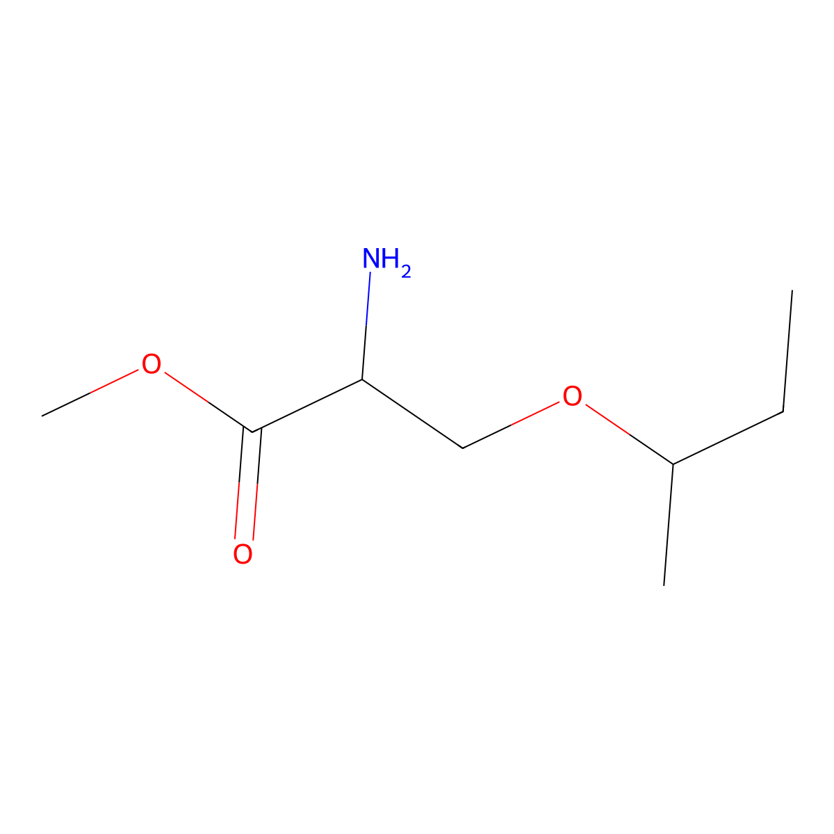 Methyl o-(sec-butyl)serinate molecular structure, CAS 1497402-49-9
