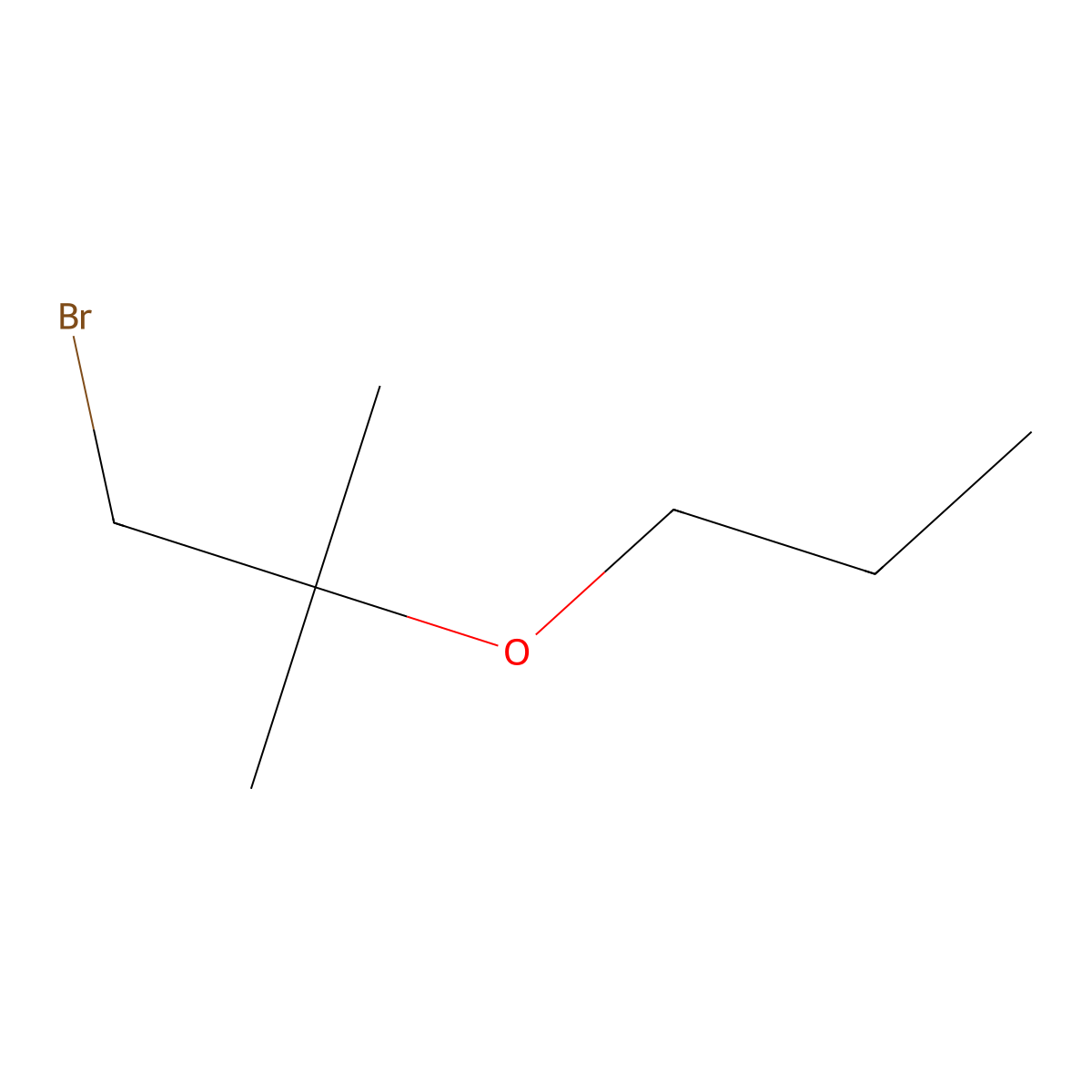 1-Bromo-2-methyl-2-propoxypropane molecular structure, CAS 149741-78-6