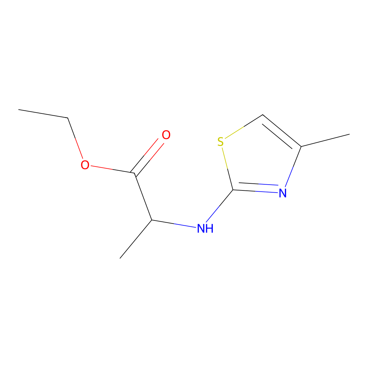 Ethyl (4-methylthiazol-2-yl)alaninate molecular structure, CAS 1497423-01-4
