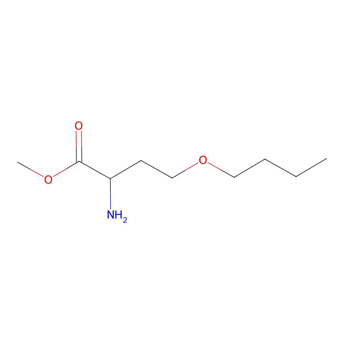 Methyl 2-amino-4-butoxybutanoate molecular structure, CAS 1497429-16-9