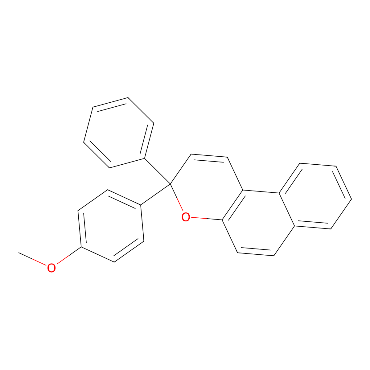 3-(4-Methoxyphenyl)-3-phenylbenzo[f]chromene molecular structure, CAS 149743-78-2