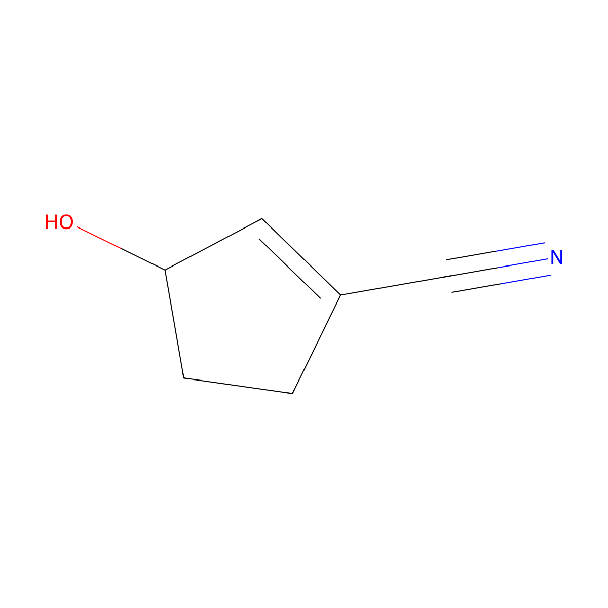 (3R)-3-hydroxycyclopent-1-ene-1-carbonitrile molecular structure, CAS 1497432-53-7