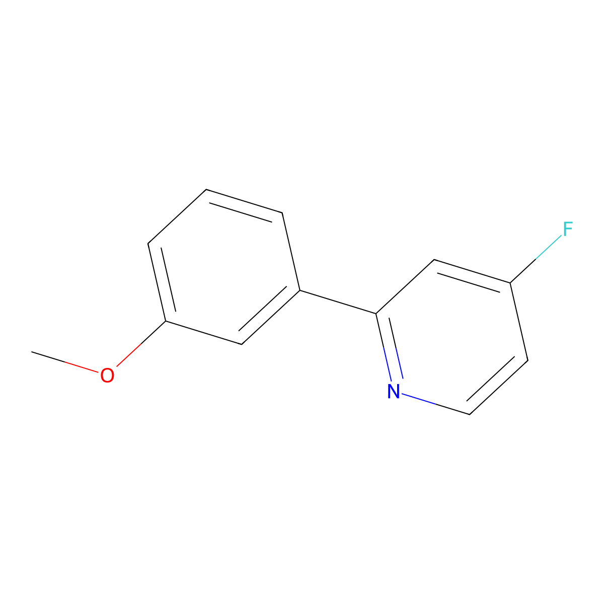 4-Fluoro-2-(3-methoxyphenyl)pyridine molecular structure, CAS 1497434-84-0