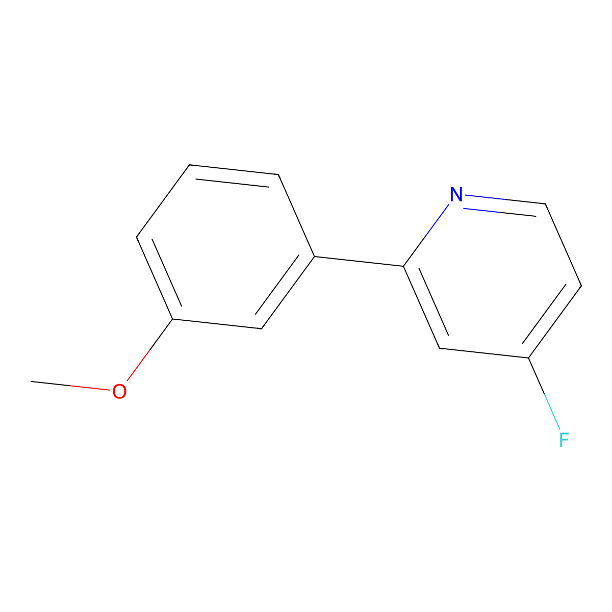 4-Fluoro-2-(3-methoxyphenyl)pyridine molecular structure, CAS 1497434-84-0