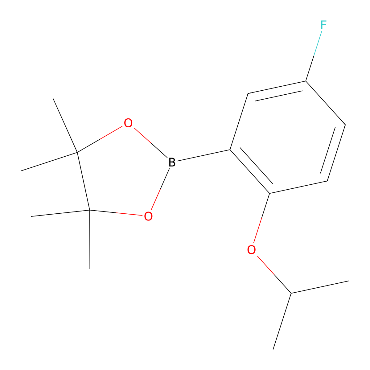 5-Fluoro-2-isopropoxyphenylboronic acid pinacol ester molecular structure, CAS 1497435-85-4
