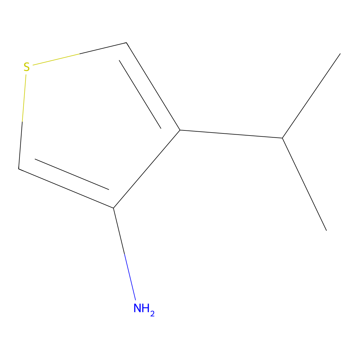 4-(Propan-2-yl)thiophen-3-amine molecular structure, CAS 1497449-21-4