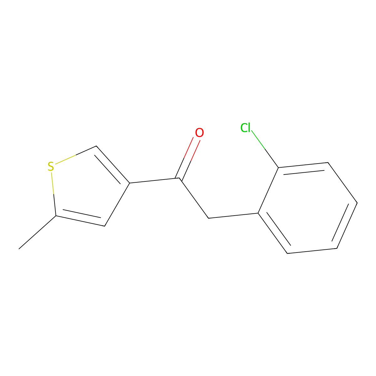 2-(2-Chlorophenyl)-1-(5-methylthiophen-3-yl)ethan-1-one molecular structure, CAS 1497454-41-7