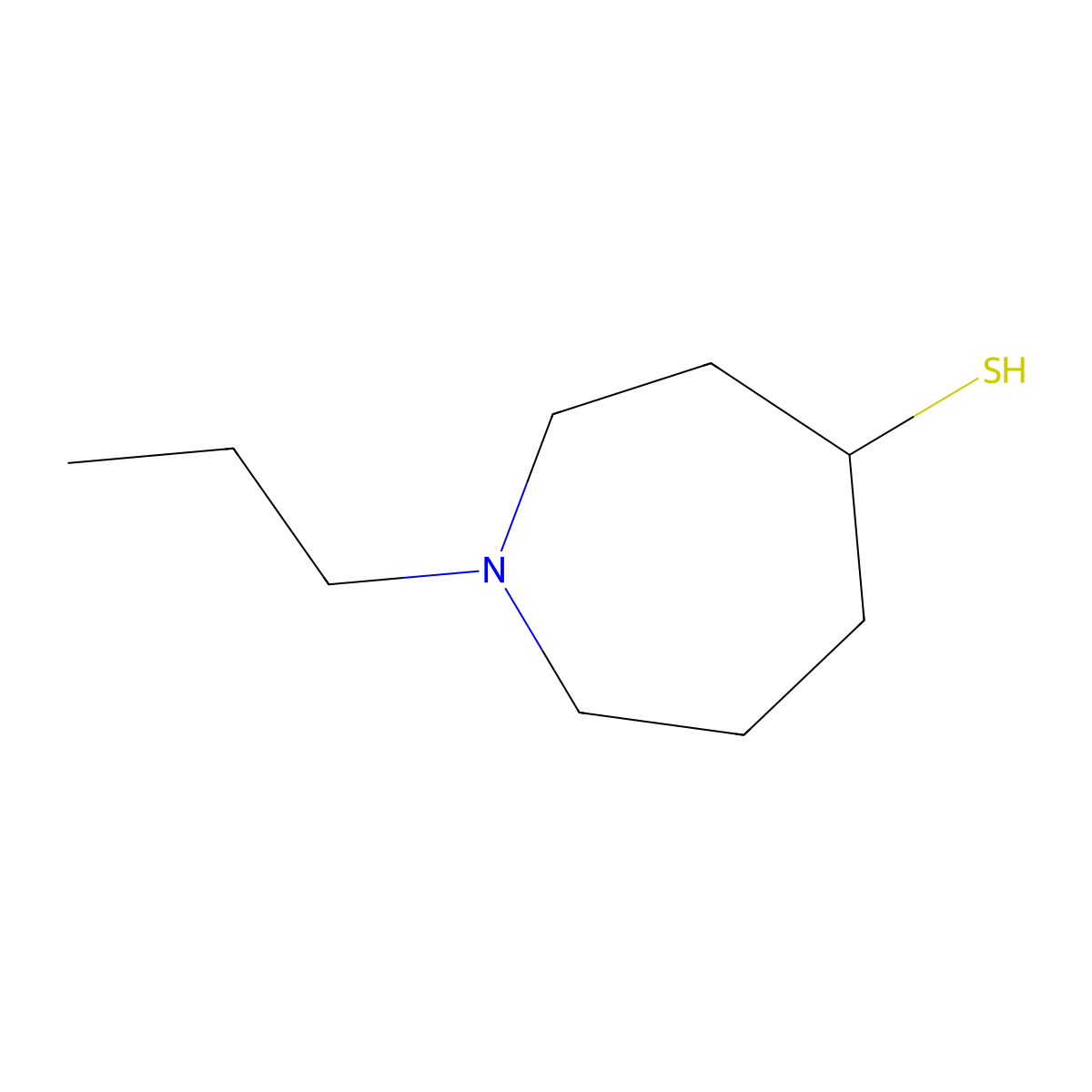 1-Propylazepane-4-thiol molecular structure, CAS 1497464-96-6