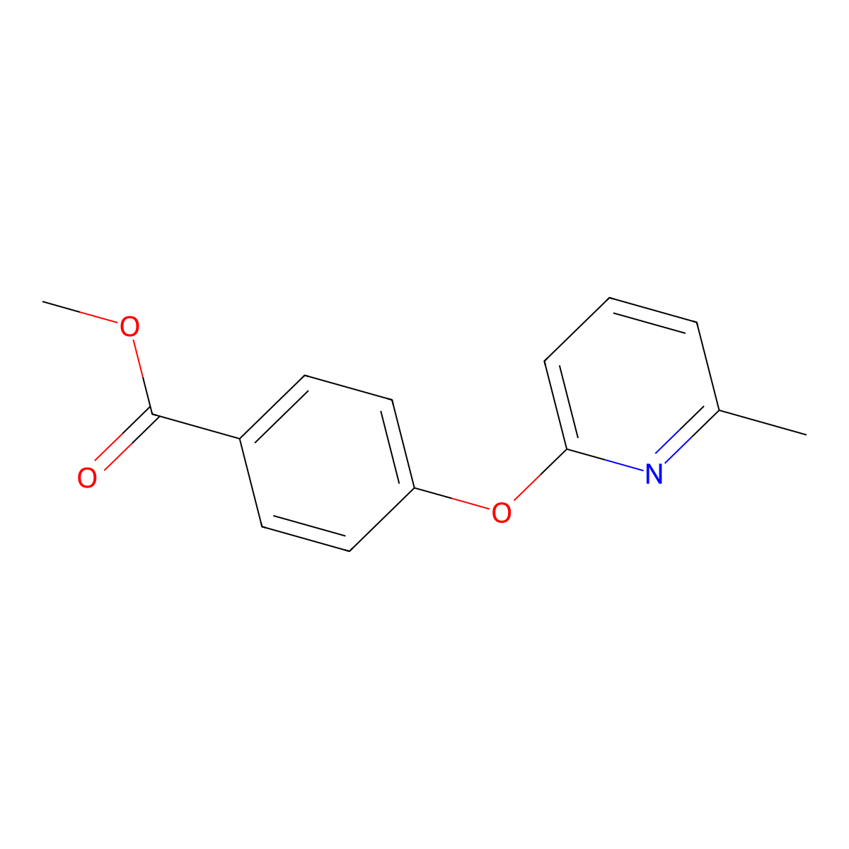 Methyl 4-[(6-methylpyridin-2-yl)oxy]benzoate molecular structure, CAS 1497476-27-3