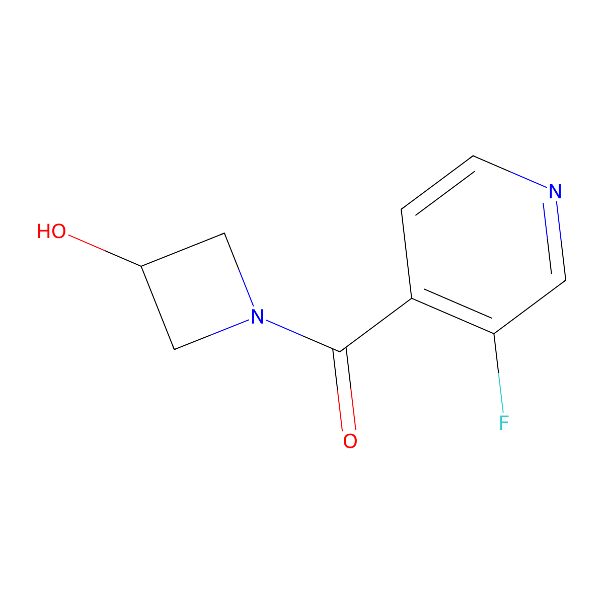 1-(3-Fluoropyridine-4-carbonyl)azetidin-3-ol molecular structure, CAS 1497477-22-1
