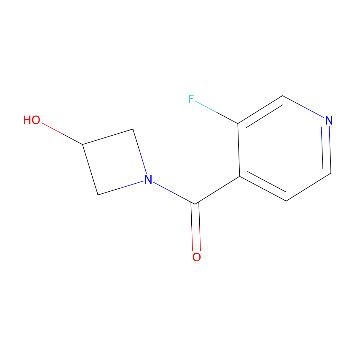 1-(3-Fluoropyridine-4-carbonyl)azetidin-3-ol molecular structure, CAS 1497477-22-1