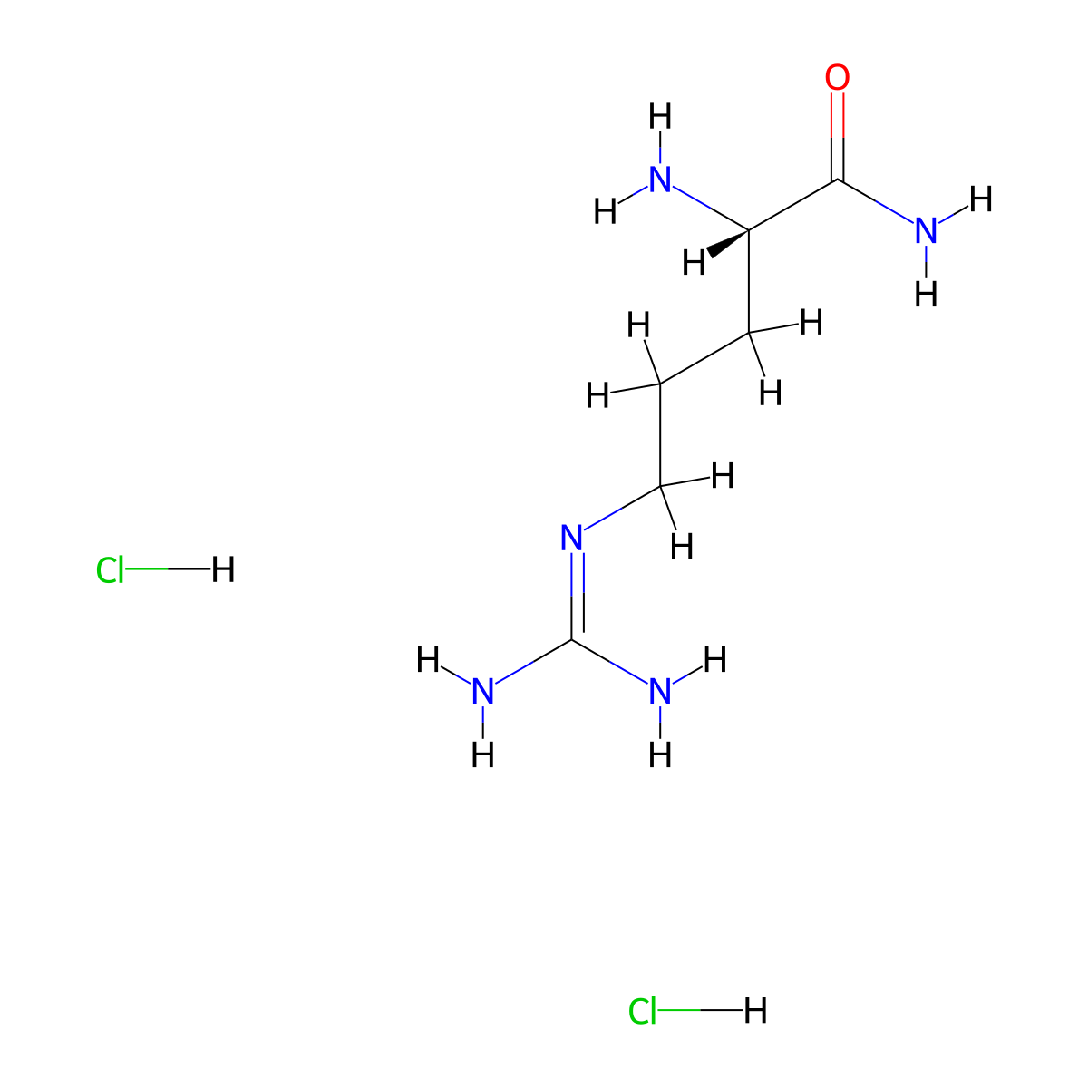 (S)-2-Amino-5-guanidinopentanamide dihydrochloride molecular structure, CAS 14975-30-5