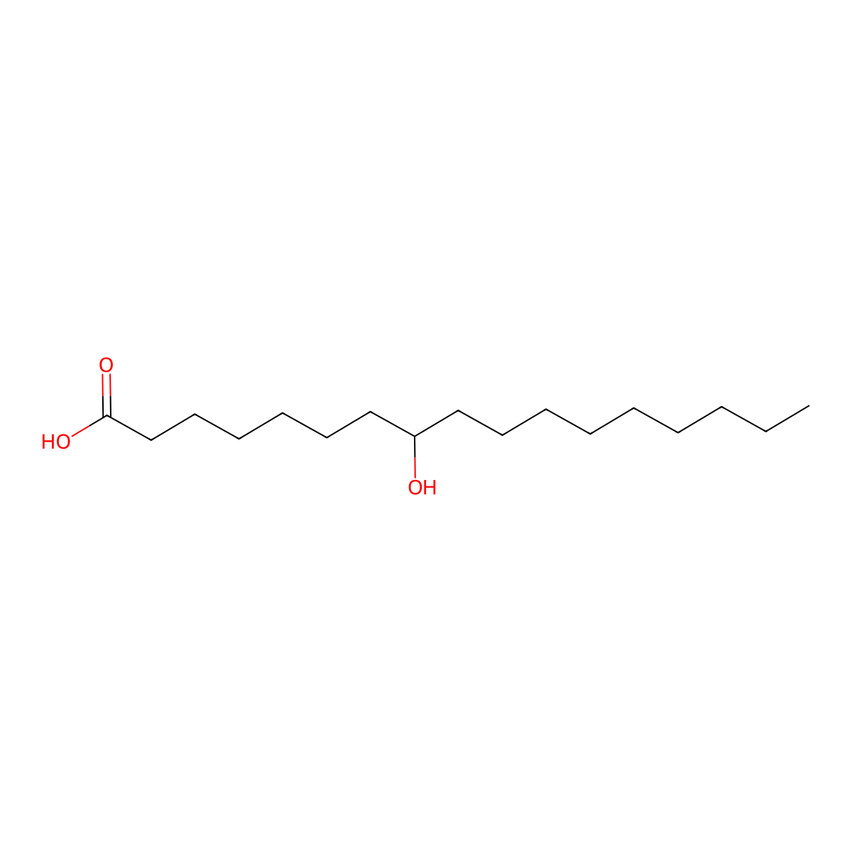 8-Hydroxyheptadecanoic acid molecular structure, CAS 149755-06-6