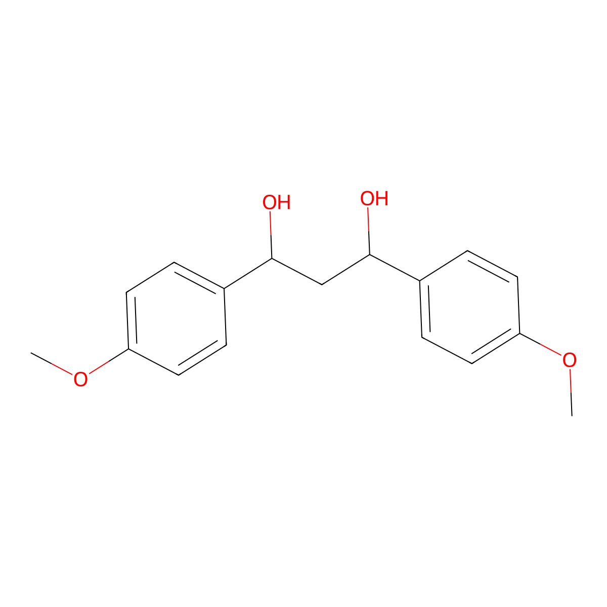 1,3-Bis(4-methoxyphenyl)propane-1,3-diol molecular structure, CAS 149757-66-4