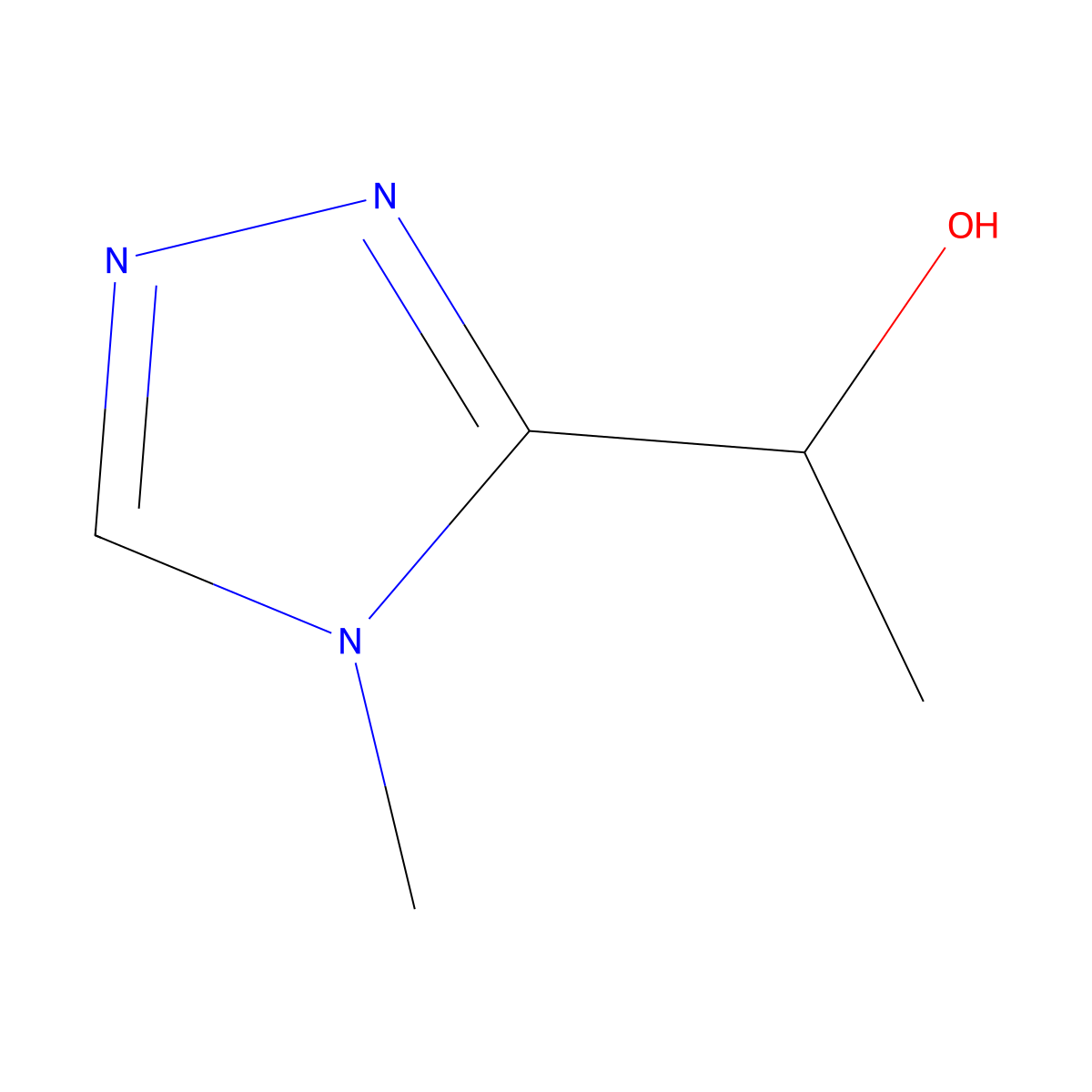 1-(4-methyl-4H-1,2,4-triazol-3-yl)ethan-1-ol molecular structure, CAS 149762-18-5