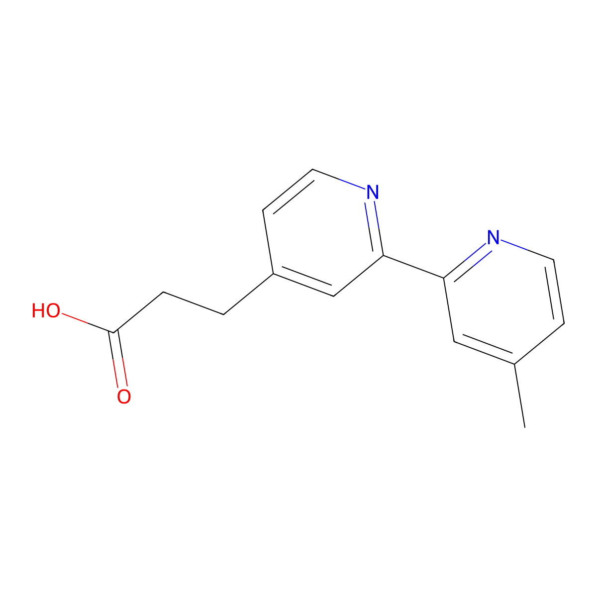 3-(4'-Methyl-[2,2'-bipyridin]-4-yl)propanoic acid molecular structure, CAS 149762-81-2