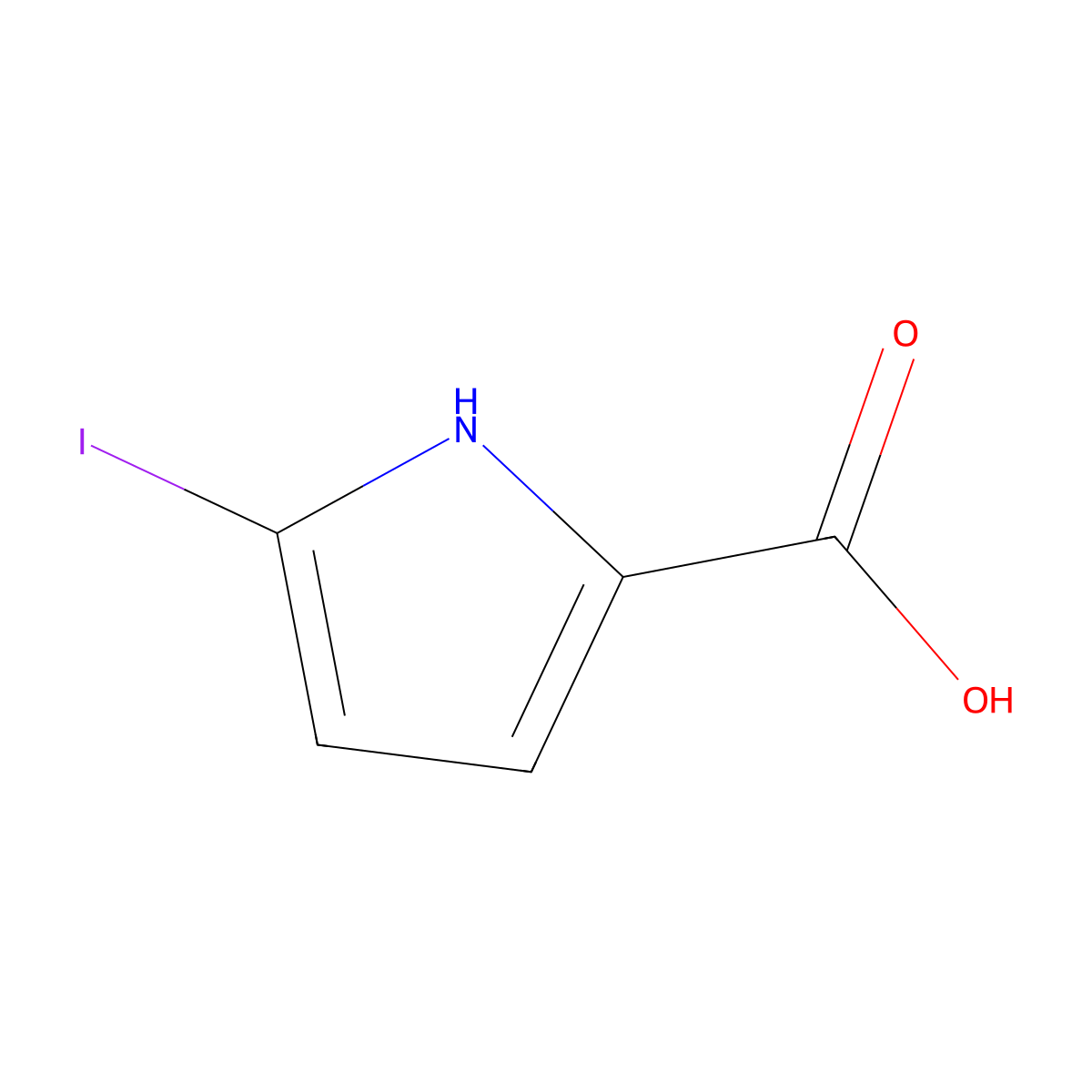 5-Iodo-1H-pyrrole-2-carboxylic acid molecular structure, CAS 149769-81-3