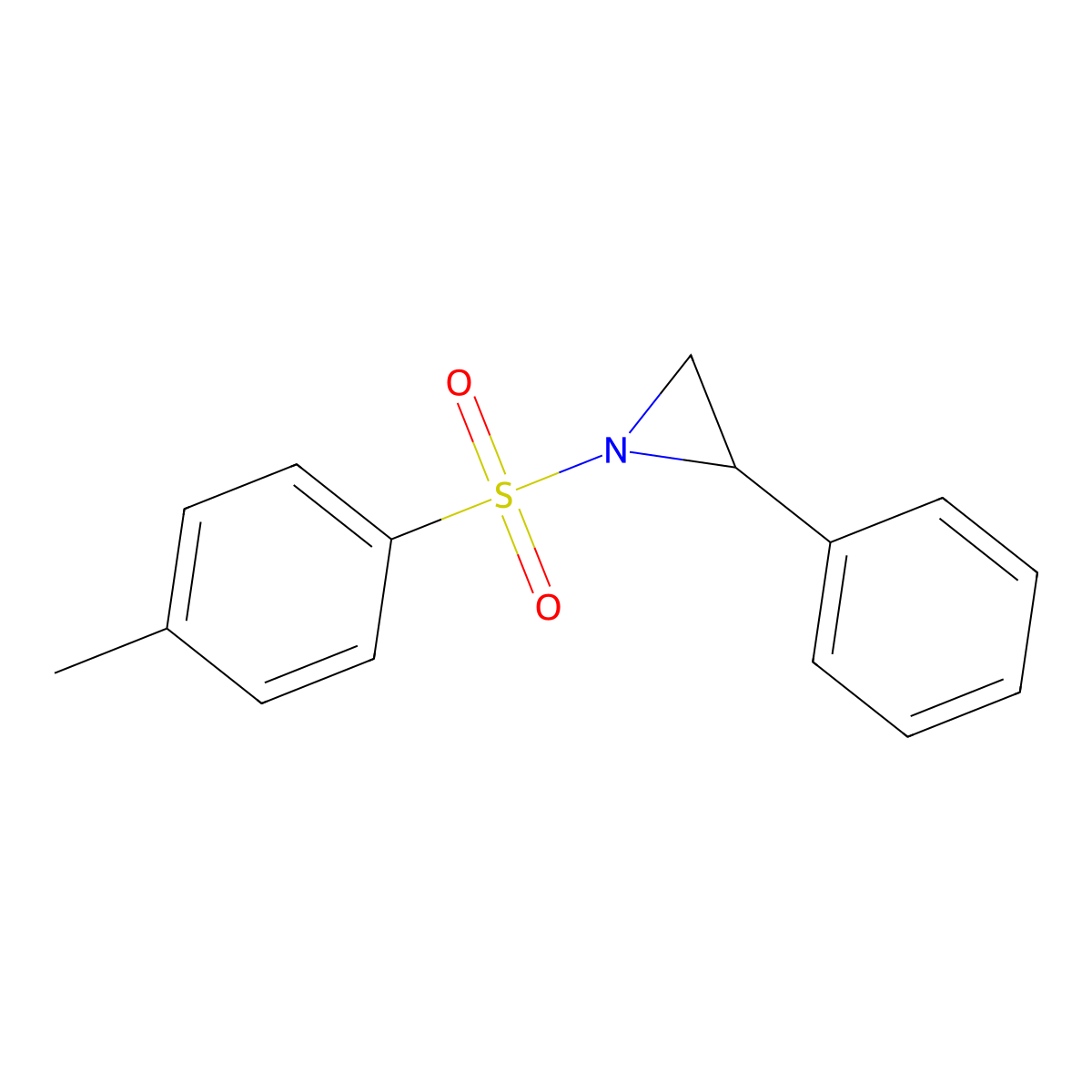 (2S)-1-(4-methylphenyl)sulfonyl-2-phenylaziridine molecular structure, CAS 149769-84-6
