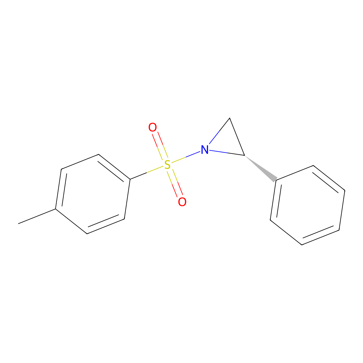 (2S)-1-(4-methylphenyl)sulfonyl-2-phenylaziridine molecular structure, CAS 149769-84-6