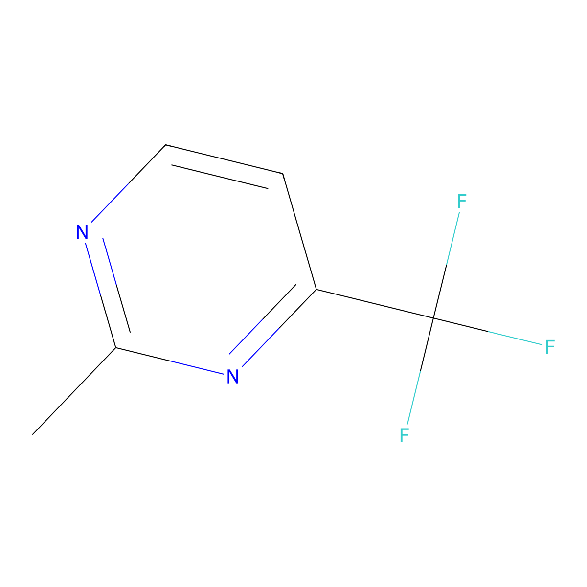 2-Methyl-4-(trifluoromethyl)pyrimidine molecular structure, CAS 149771-18-6