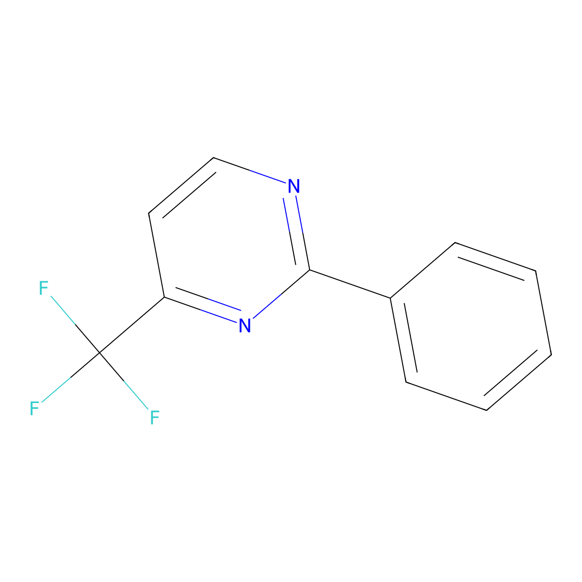 2-Phenyl-4-(trifluoromethyl)pyrimidine molecular structure, CAS 149771-19-7