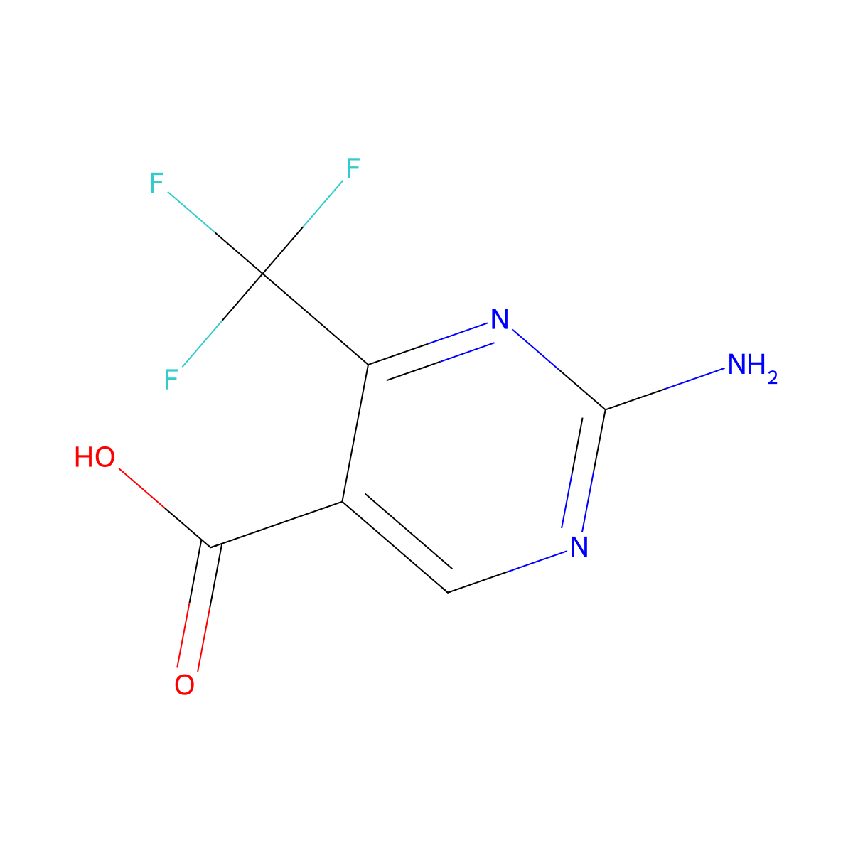 2-Amino-4-(trifluoromethyl)pyrimidine-5-carboxylic acid molecular structure, CAS 149771-23-3