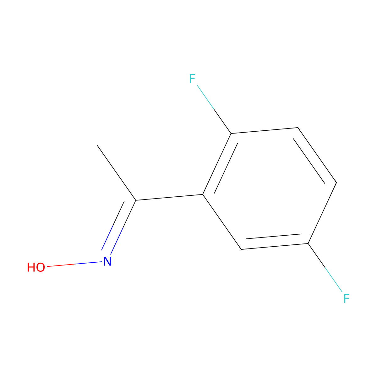 2',5'-Difluoroacetophenone oxime molecular structure, CAS 149773-87-5